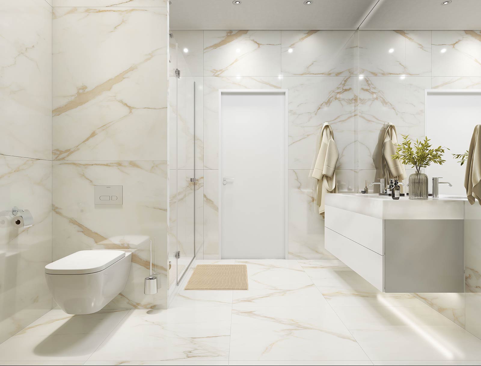 Here is the bathroom of the real estate program 29 Beausoleil in Monaco.